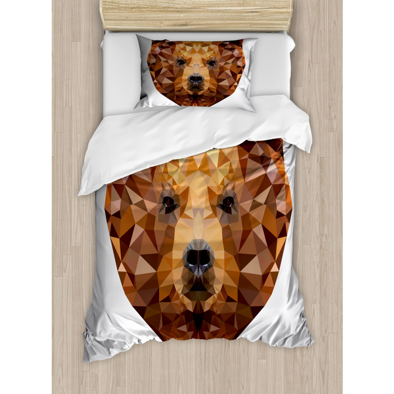 Geometric Modern Portrait Duvet Cover Set