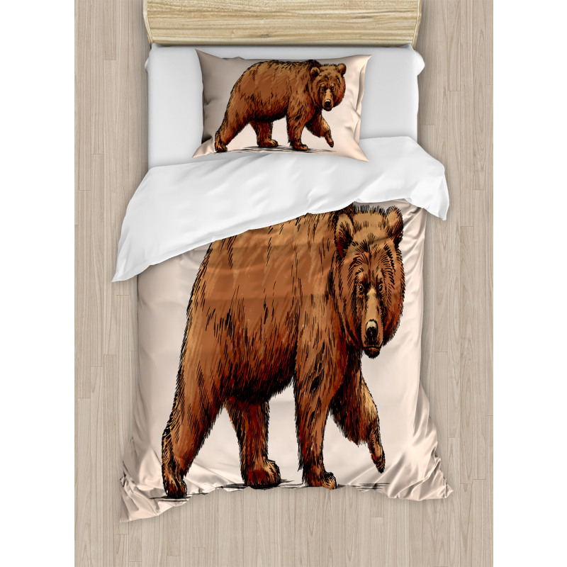 Ink Art Wildlife Beast Duvet Cover Set