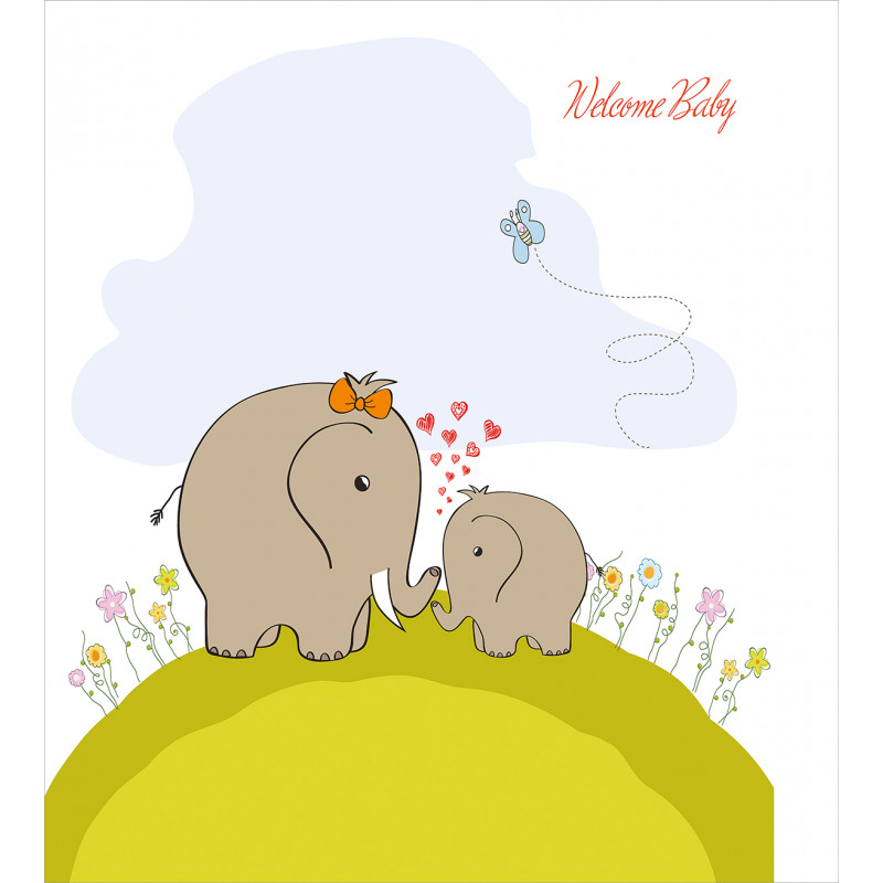 Mother Baby Elephant Duvet Cover Set