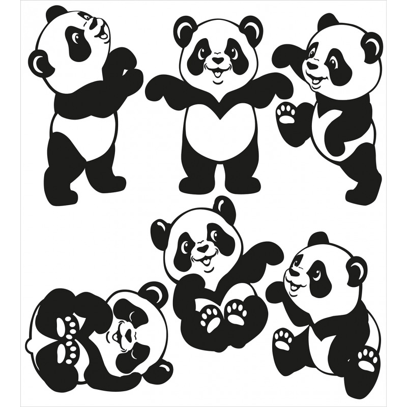 Playful Panda Bear Zoo Duvet Cover Set