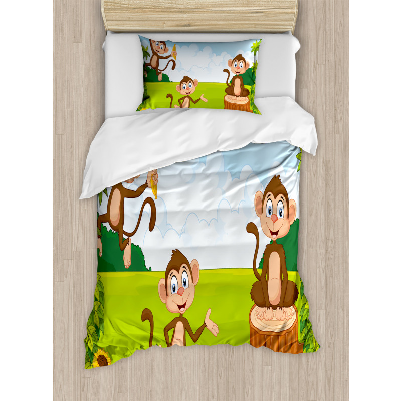 3 Monkeys Safari Duvet Cover Set