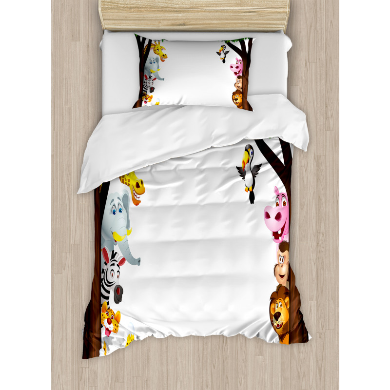 Trees Friendly Jungle Duvet Cover Set