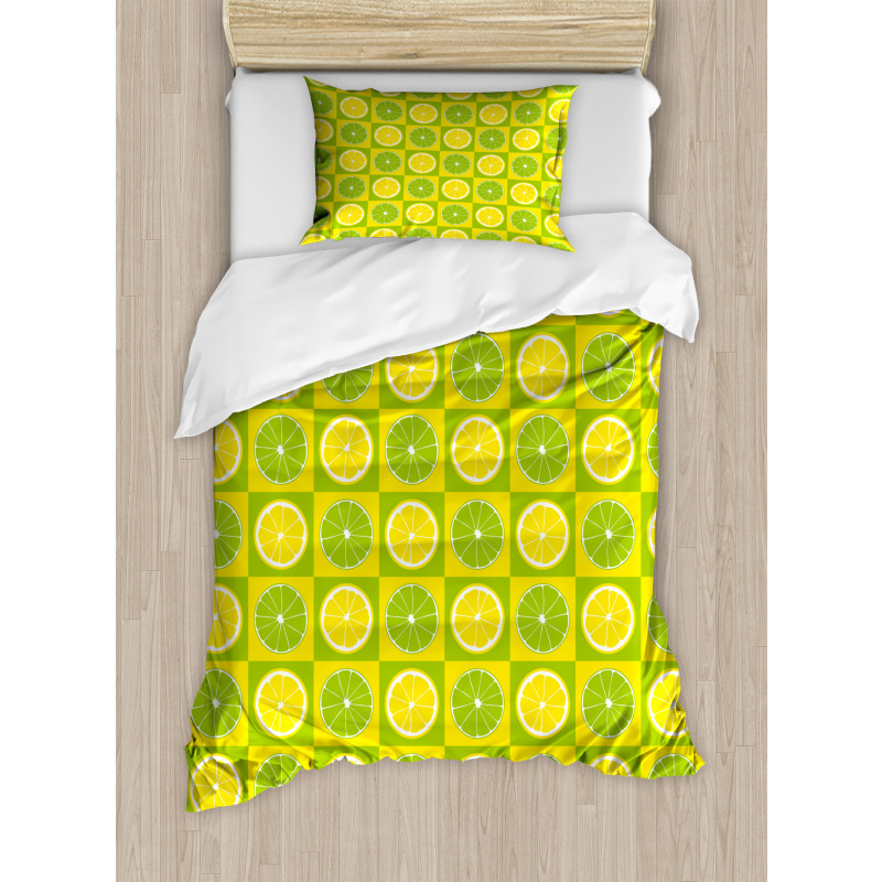 Lemon Lime Pop Art Duvet Cover Set