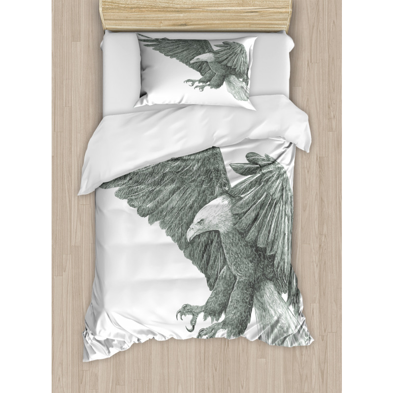 Monochrome Drawing Style Duvet Cover Set