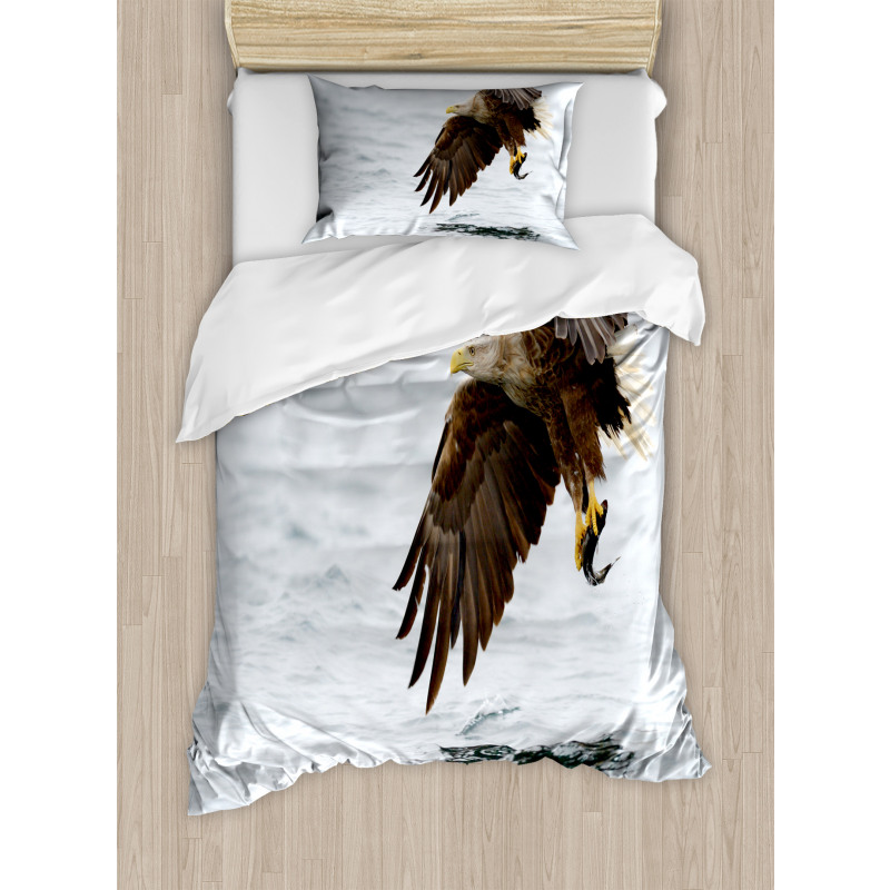 Bird with White Feathers Duvet Cover Set