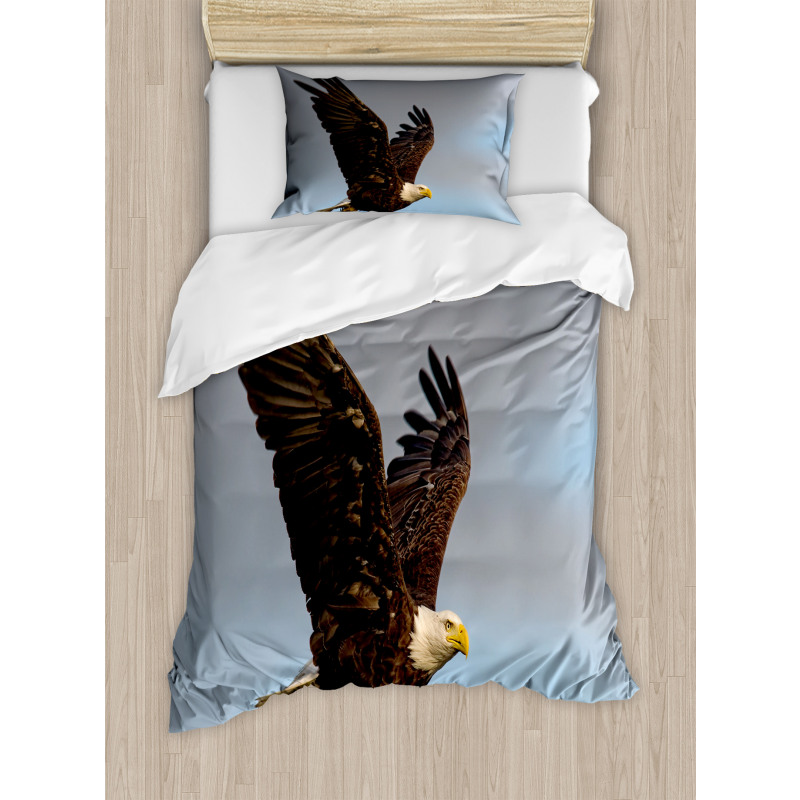 Hunter Bird in Open Sky Duvet Cover Set