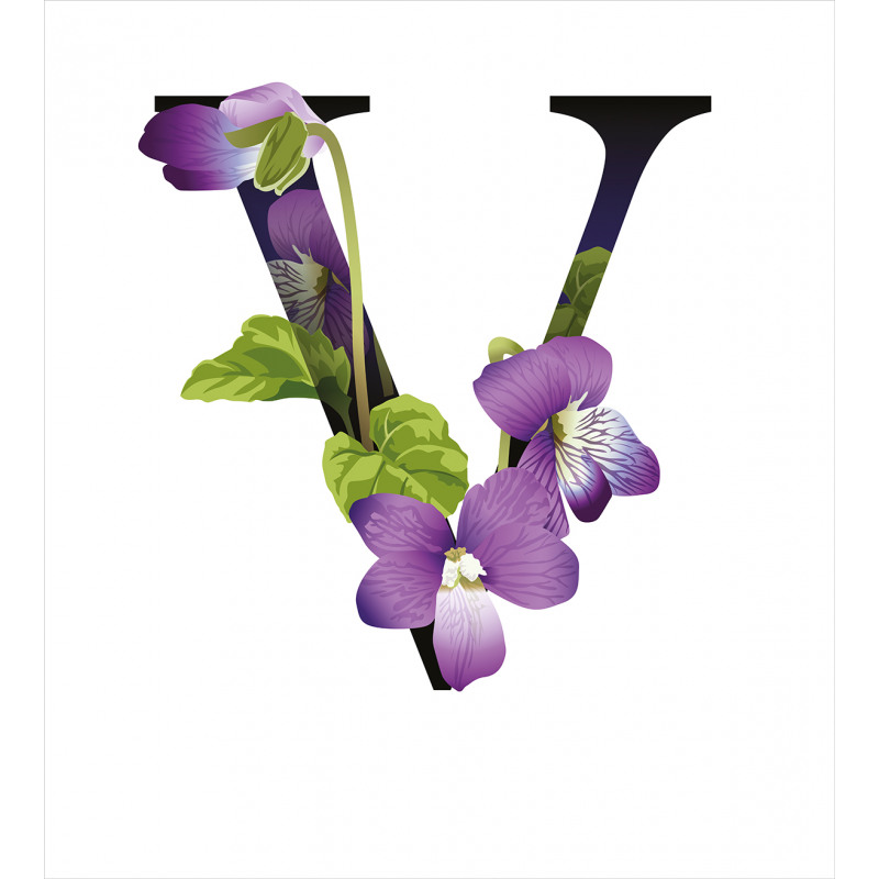 Viola Sororia Flower Duvet Cover Set