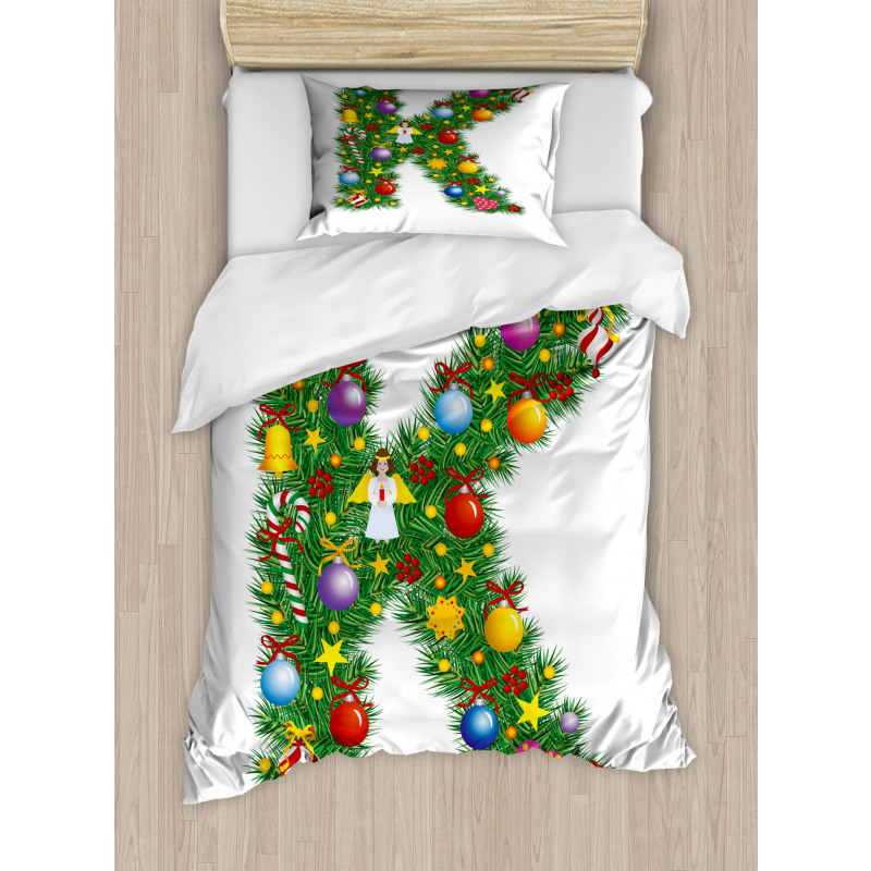 Tree Font Xmas Duvet Cover Set