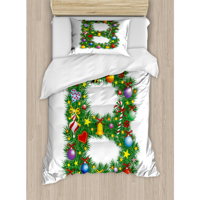 Candy Cane Suit with B Duvet Cover Set