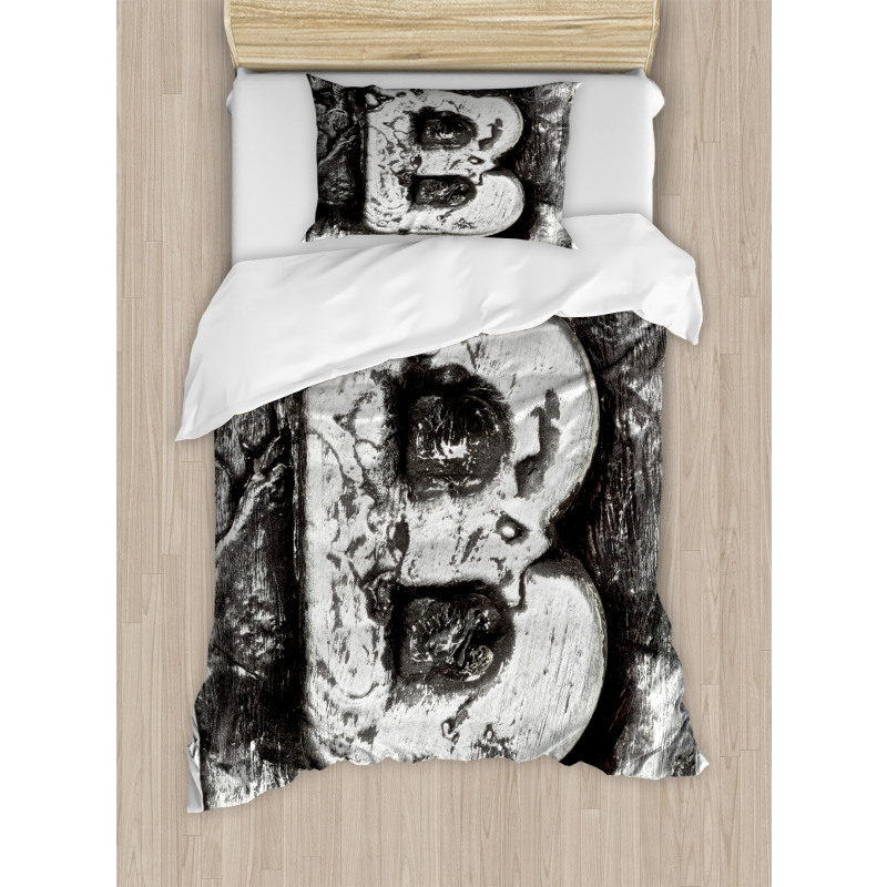 Aged B Cracks Effect Duvet Cover Set