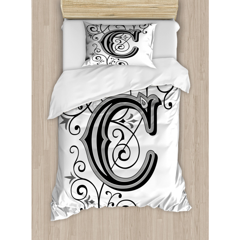 Gothic Vintage Capital Duvet Cover Set