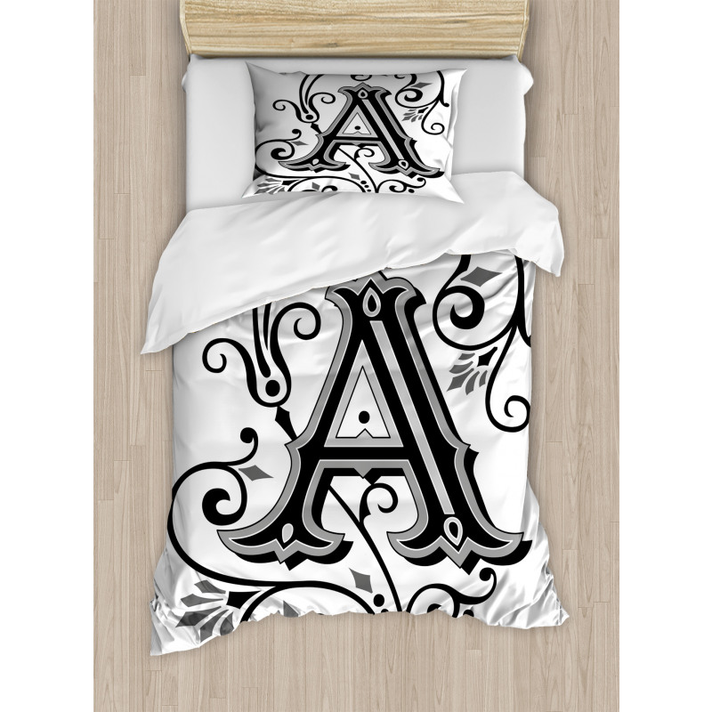 Abstract First Letter Duvet Cover Set