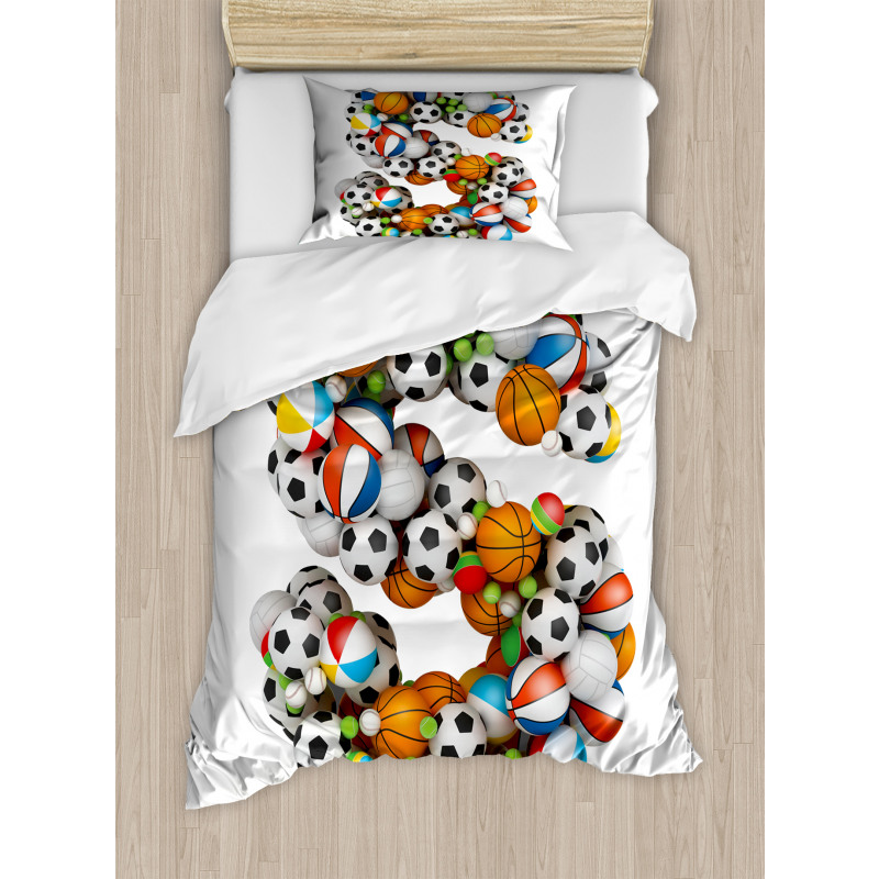 Boys Kids Fun Initials Duvet Cover Set