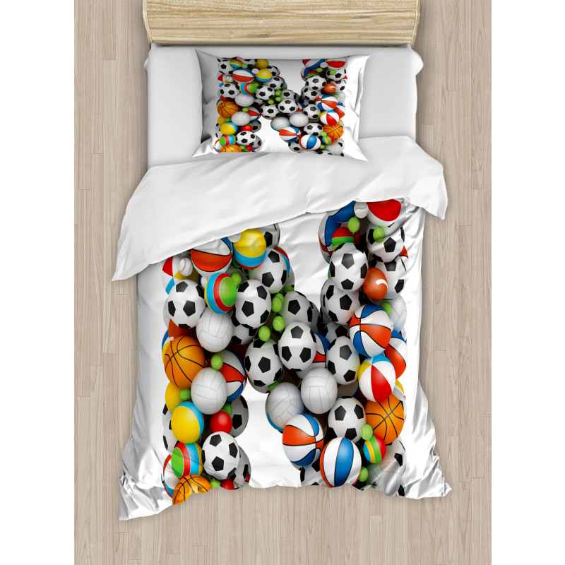 Various Balls Capital Duvet Cover Set