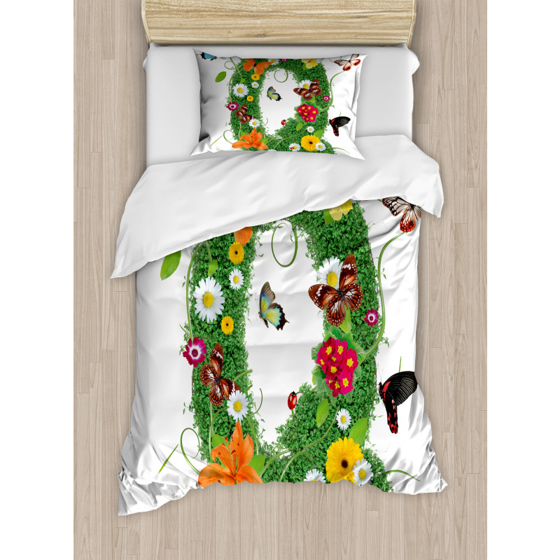 Summer Alphabet Herbs Duvet Cover Set