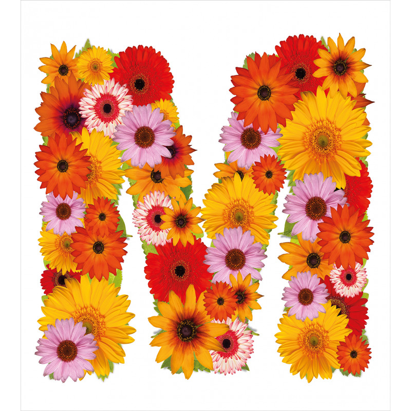 Flower Alphabet Daisy Duvet Cover Set