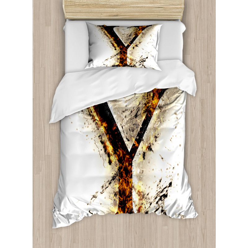 Burning Grunge Duvet Cover Set