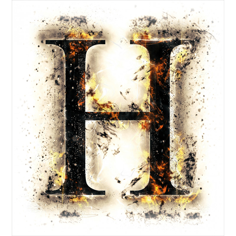 Ablaze H Sign Alphabet Duvet Cover Set