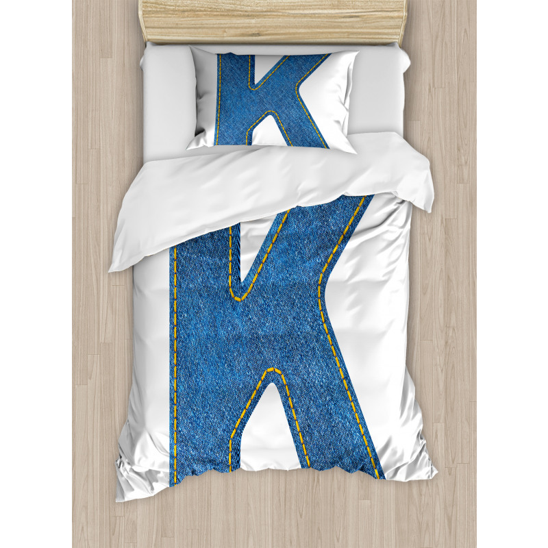 Alphabet Font Style Duvet Cover Set