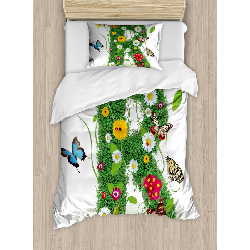 Flora and Fauna R Duvet Cover Set