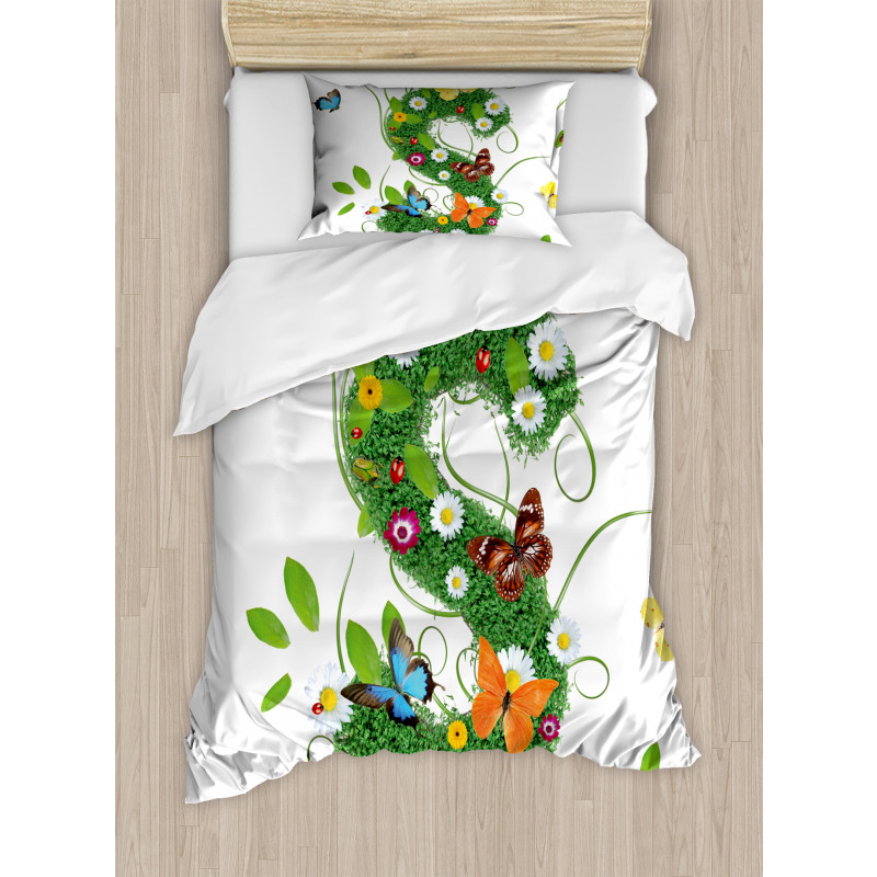 Healthy Green Leaves S Duvet Cover Set