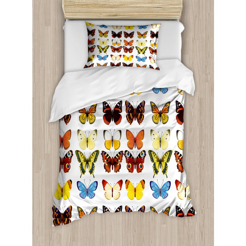 Butterflies Many Shapes Duvet Cover Set