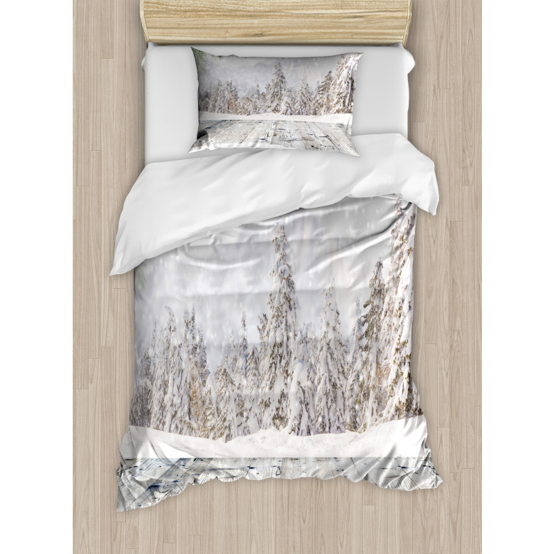 Wooden Surface Image Duvet Cover Set