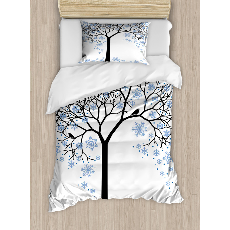 Tree with Snowflakes Duvet Cover Set