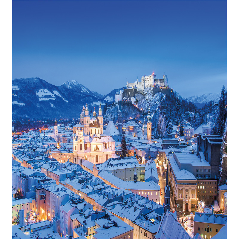 Historic City Salzburg Duvet Cover Set