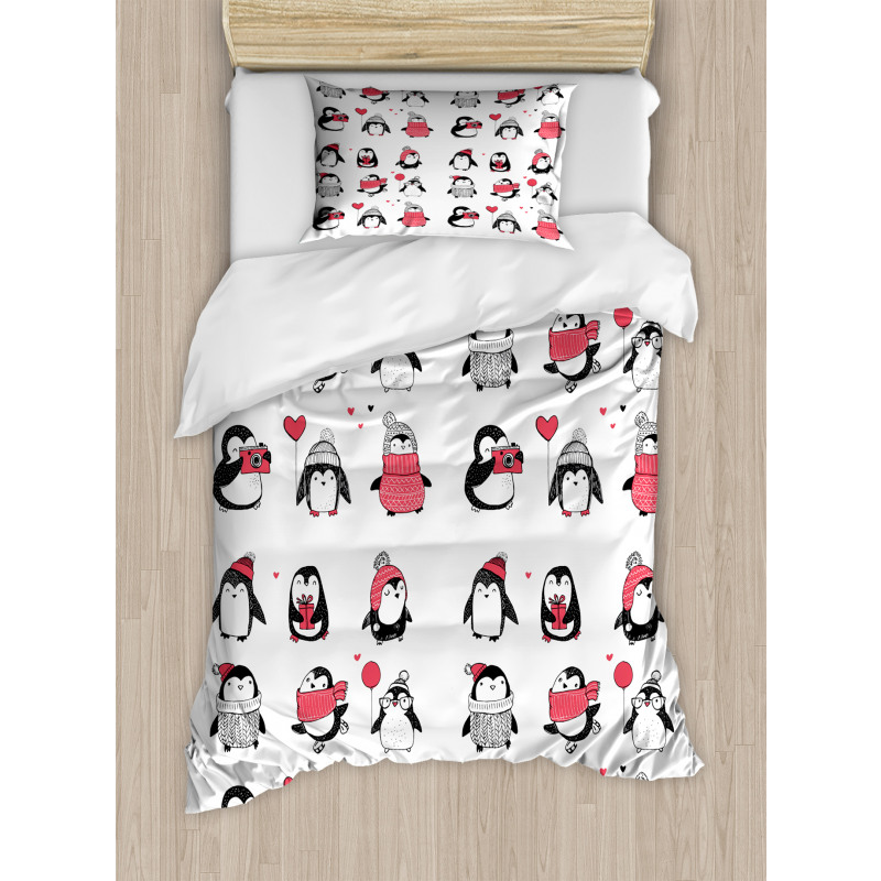 Penguins Merry Xmas Duvet Cover Set