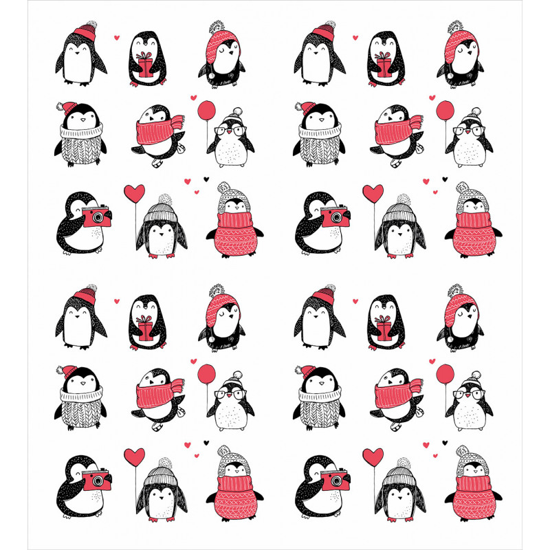 Penguins Merry Xmas Duvet Cover Set