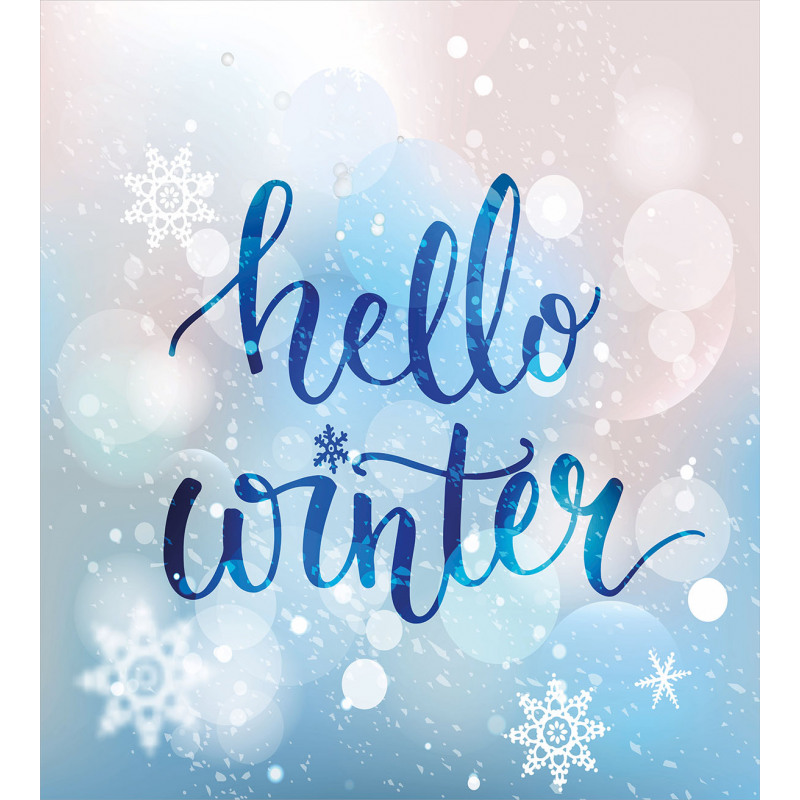 Hello Winter Words Snow Duvet Cover Set