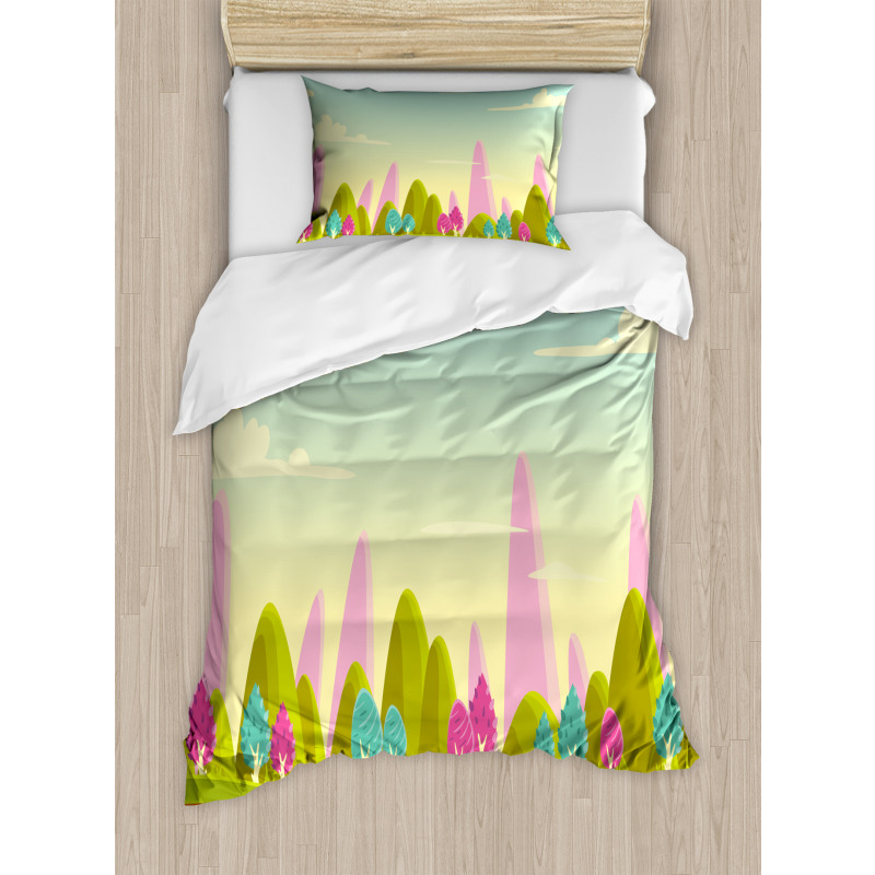 Fantasy Cartoon Illustration Duvet Cover Set