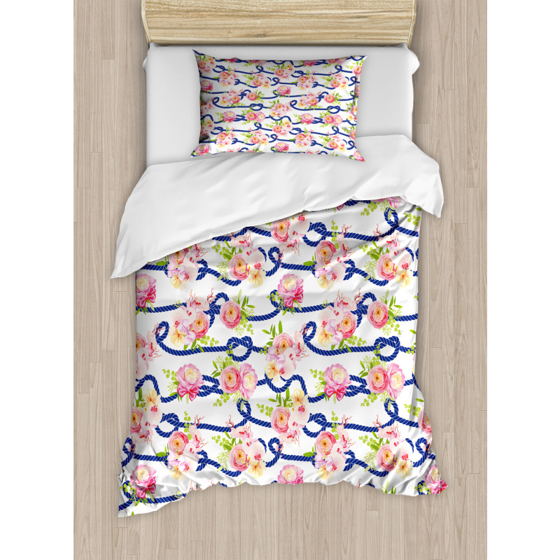 Marine Floral Duvet Cover Set