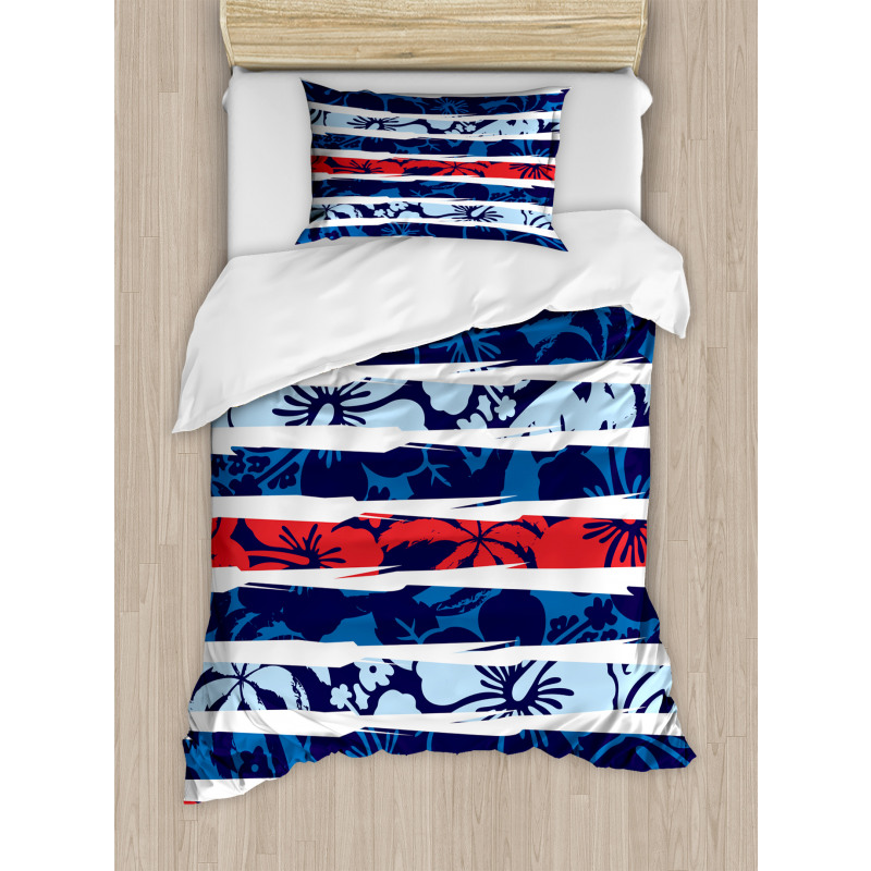 Tropical Hibiscus Beach Duvet Cover Set