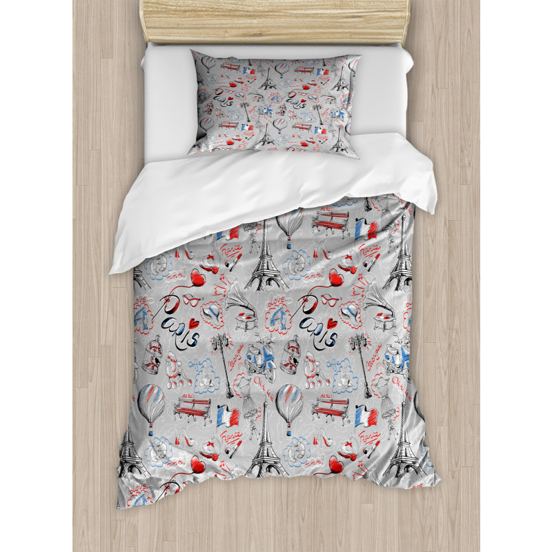 France City of Love Duvet Cover Set