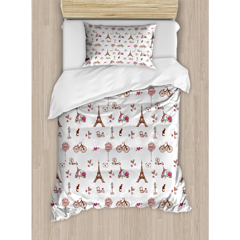 City of Love and Fashion Duvet Cover Set