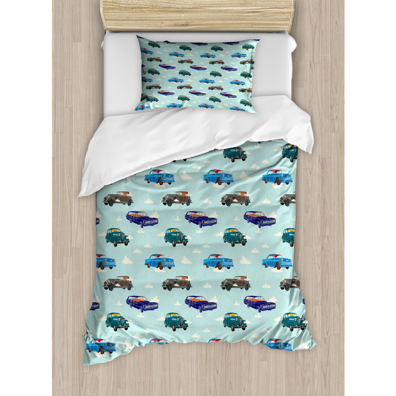 Abstarct Design Retro Ride Duvet Cover Set