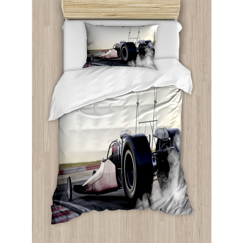 Dragster Racign down Track Duvet Cover Set