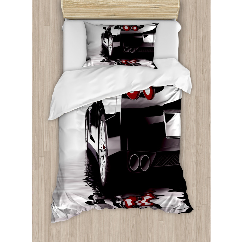 Modern Black Vehicle Style Duvet Cover Set