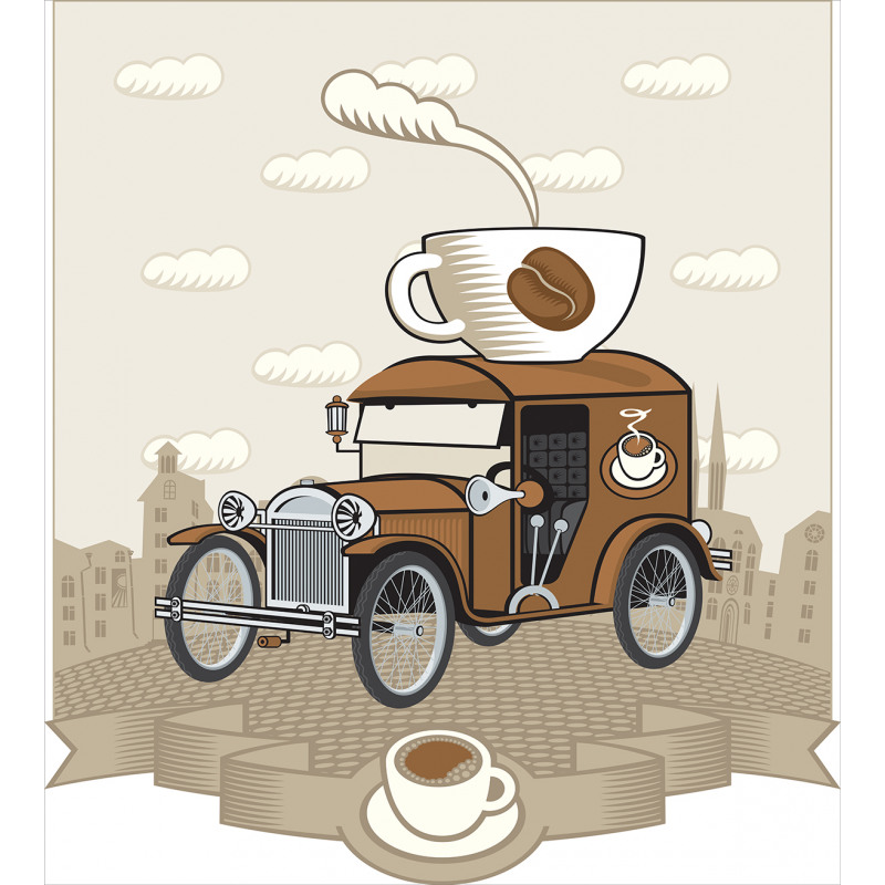Old Fashioned Ride Coffee Duvet Cover Set