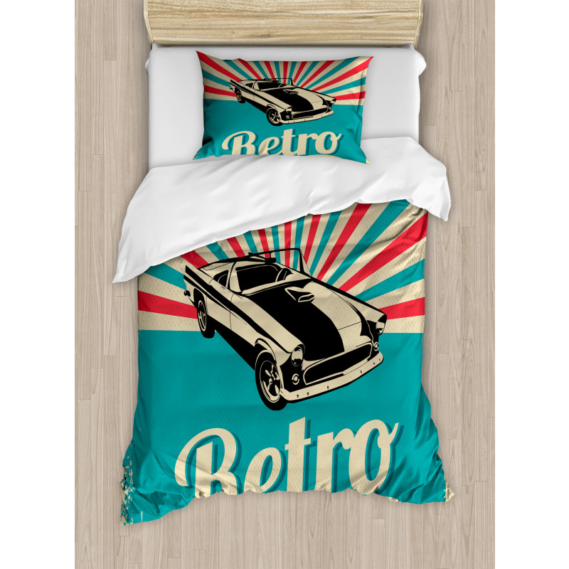 Classical American Car Duvet Cover Set