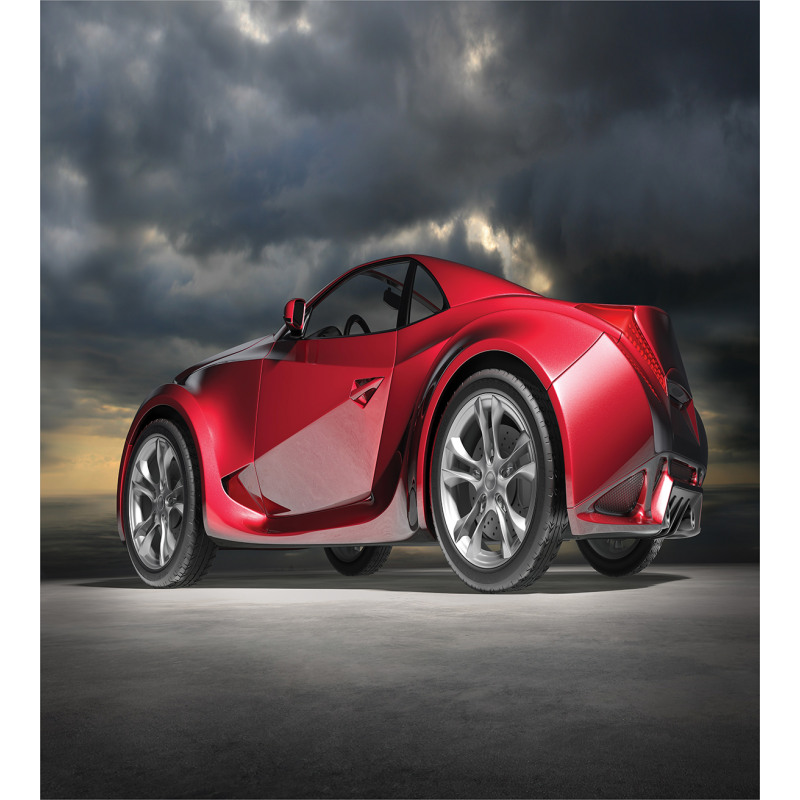Modern Red Sports Vehicle Duvet Cover Set