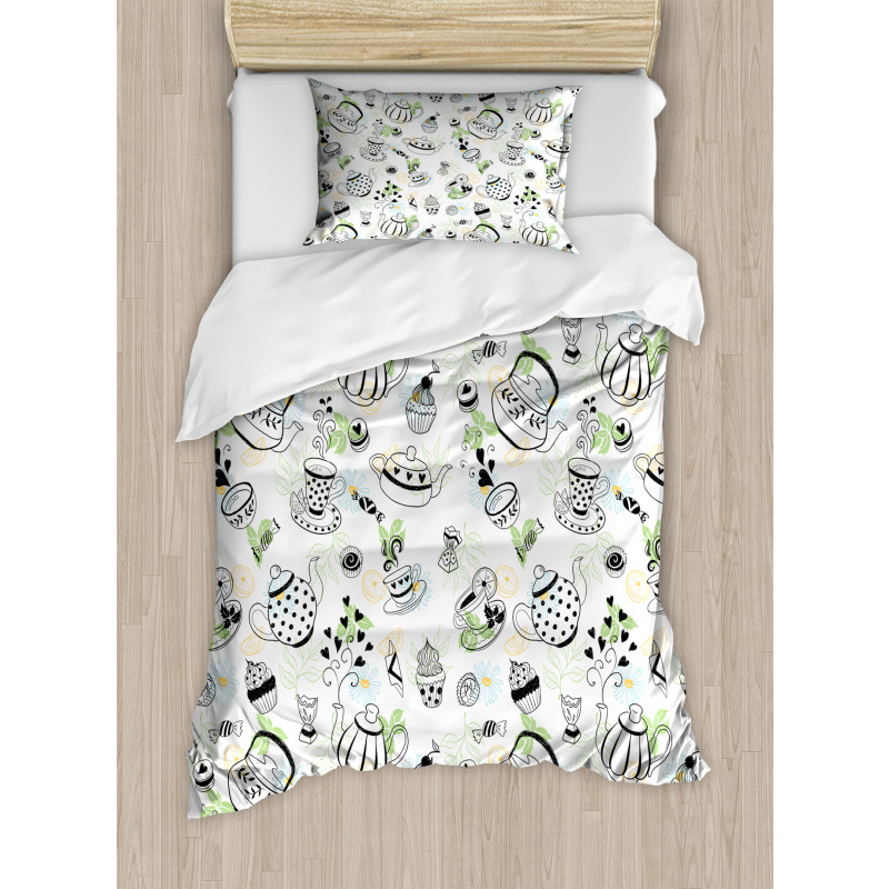 Doodle Hearts Duvet Cover Set