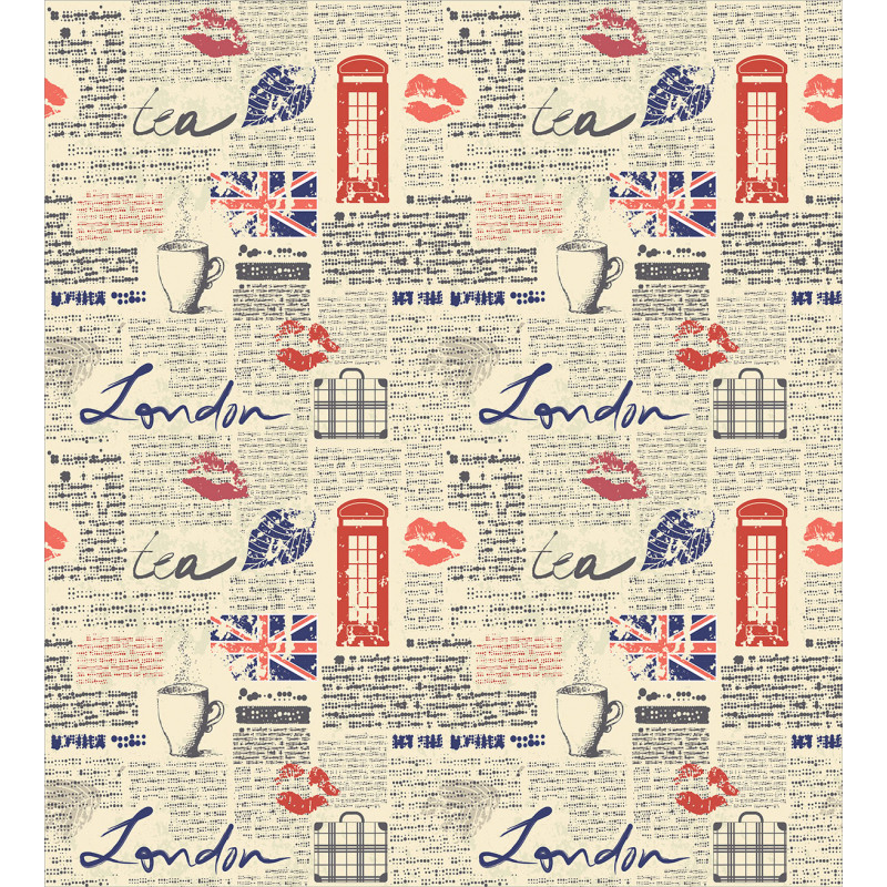 Newspaper Kiss Marks Duvet Cover Set