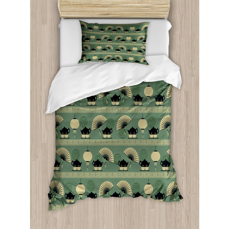 Chinese Culture Tea Duvet Cover Set