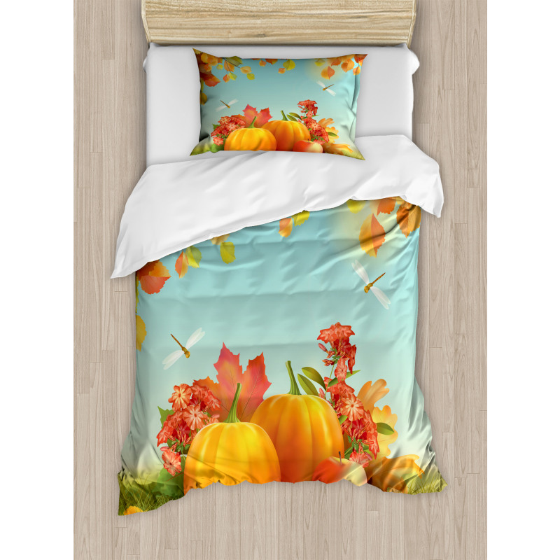 Fall Season Yield Leaf Duvet Cover Set