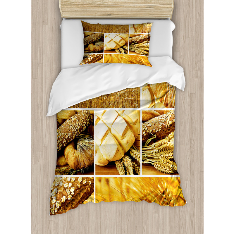 Wheat Stages Collage Duvet Cover Set