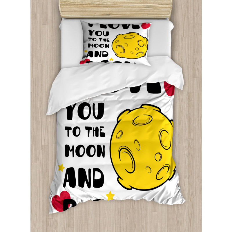 Romance on the Moon Duvet Cover Set