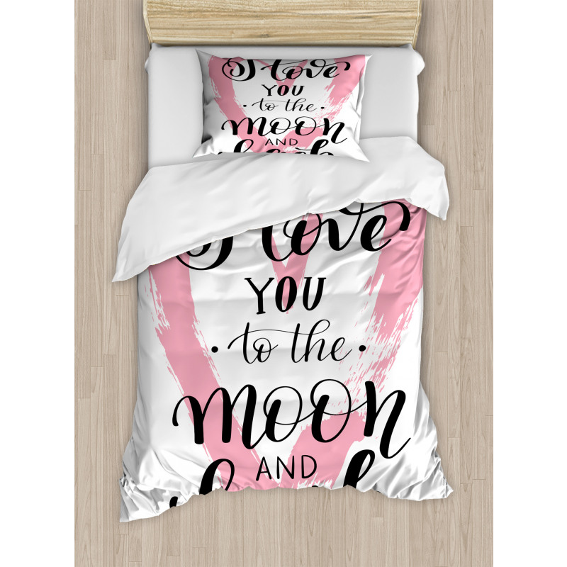 Watercolor Heart Duvet Cover Set